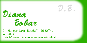 diana bobar business card